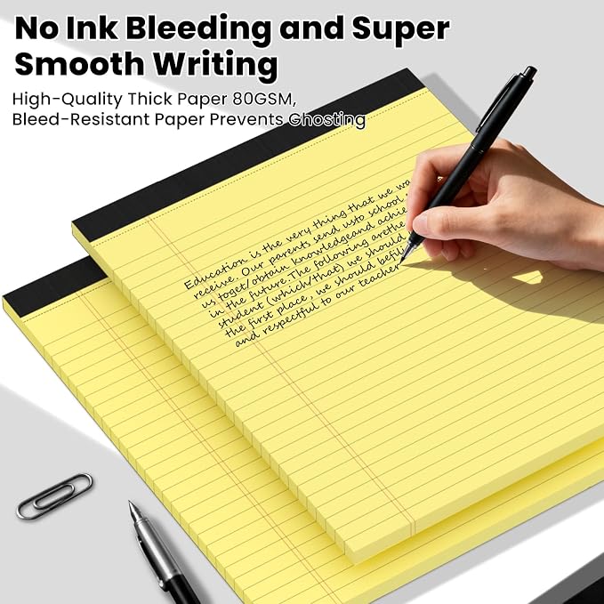 2pcs Legal Pads 8.5 x 11, Notepads 8.5 x 11 Inch, 30 Sheets/Pack, Perforate - Image 5