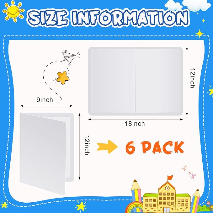 Motipuns 6 Pcs Folding Magnetic Dry Erase Activity Boards Foldable Magnetic - Image 2
