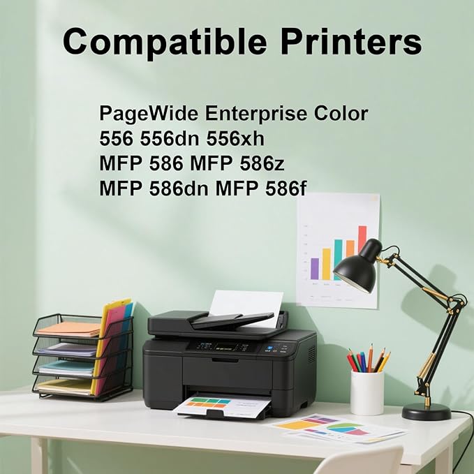 Remanufactured 981X 981 High Yield Ink Cartridge Works for PageWide Enterprise Color 556 556dn 556xh MFP 586 MFP 586z MFP 586dn MFP 586f Printer-DeskLoop Office