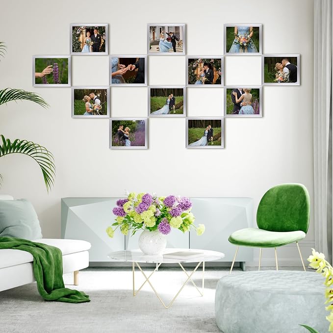Giftgarden 8x10 Picture Frame Silver Set of 12 - Image 7