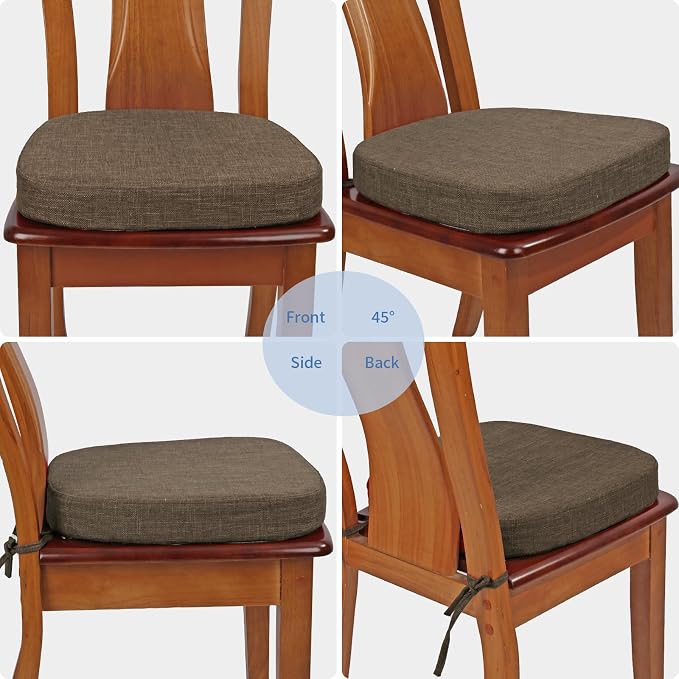 BUYUE Thickened 2.5" Dining Chair Cushions Set of 6, U-Shape High Density Foam - Image 4