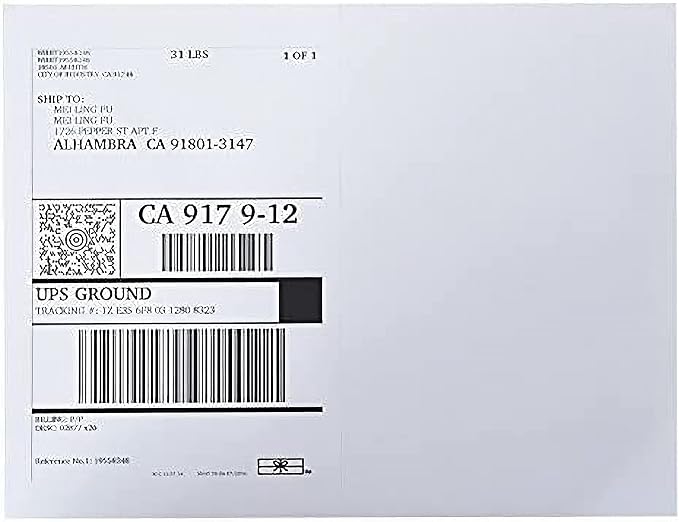 9527 Product 8.5" x 5.5" Half Sheet Self Adhesive Shipping Labels - Image 8