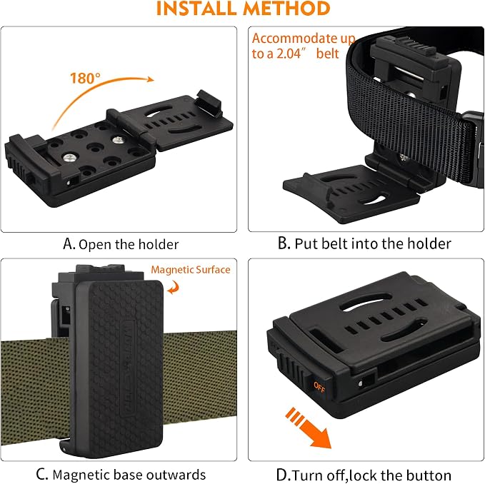 MUTUACTOR Magnetic Belt Clip Heav Duty, Anti-Slip Rubber Coated Magnetic Belt - Image 9