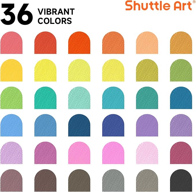 Shuttle Art 36 Colors Fabric Markers, Permanent Markers - Image 2