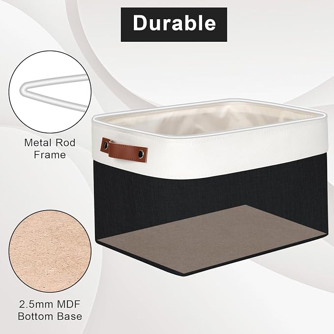 Bagnizer Storage Bins Large Fabric Storage Baskets - Image 4