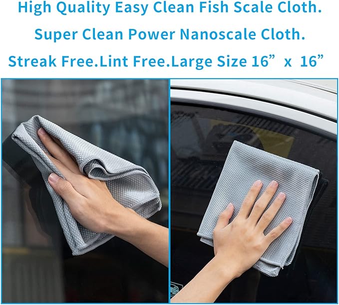 Streak Free Miracle Cleaning Cloths Easy Clean Nanoscale,Fish Scale Microfiber Window Mirror Glass Car Stainless Steel Cleaning,Lint Free Dish cloth Wine Glass Polishing Towel,Reusable,Pack 6,Pink-DeskLoop Office
