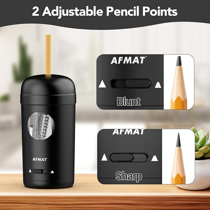AFMAT Electric Pencil Sharpener, Fully Automatic Pencil Sharpener - Image 4