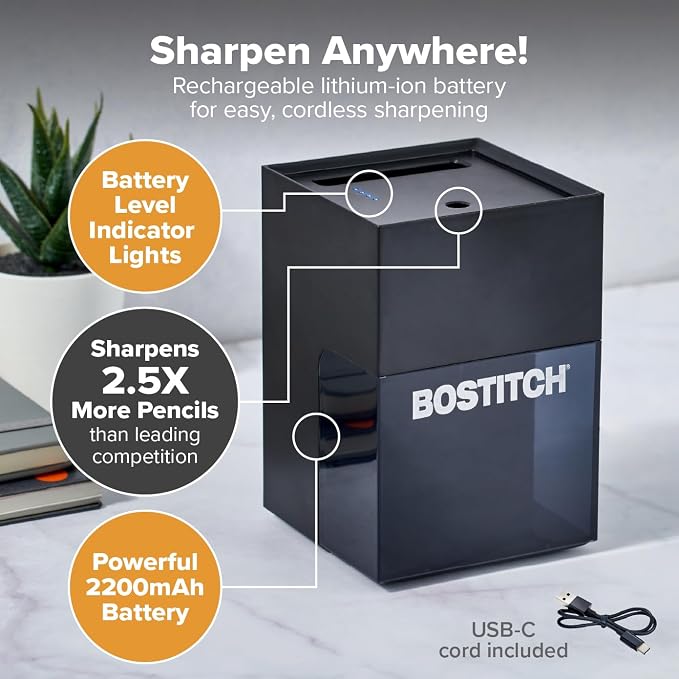 Bostitch Konnect Rechargeable Battery Pencil Sharpener - Image 2