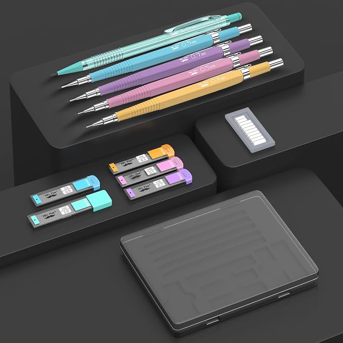 Mr. Pen- Pastel Mechanical Pencil Set, 5 Mechanical Pencils, 5 HB Lead Refills - Image 3