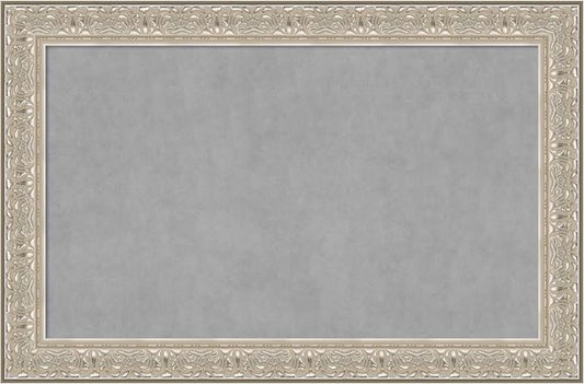 Amanti Art Silver Framed Magnetic Board 31x47 Large Vision Board by AmantiArt