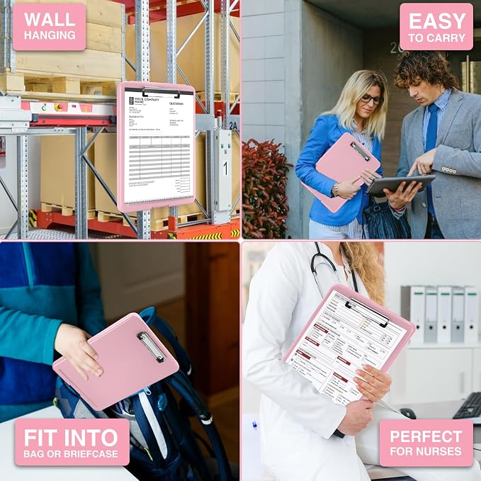 Sooez Clipboard with Storage, Plastic Storage Clipboards with Low Profile Clip - Image 7