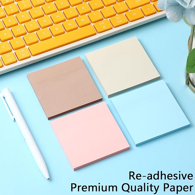 Thenshop 12 Pads Earth Tone Sticky Notes 3''x3'', Self Stick Notes Pads Earth - Image 4