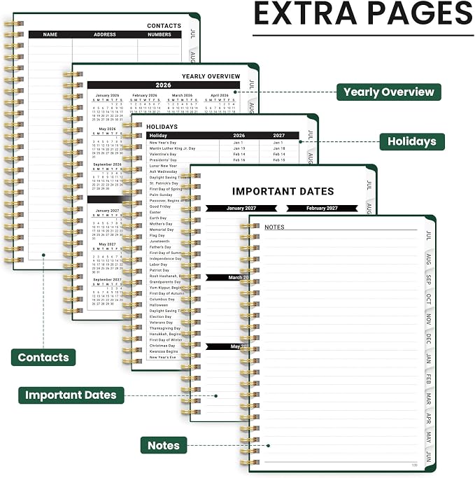 Planner 2026-2027 for Women & Men, Academic Monthly and Weekly Calendar Planner - Image 5