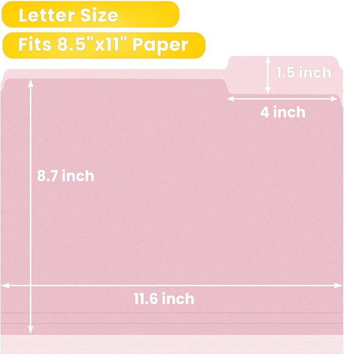 SUNEE File Folders, 30 Pack Manilla Folders 8.5 x 11, Colored File Folders Home - Image 2
