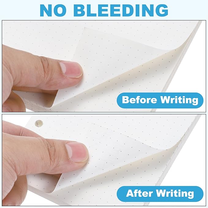 PATIKIL B5 Dot Grid Paper 9-Ring Binder Loose Leaf Planner Filler Paper Planner Inserts, 160 Sheets/320 Pages, Lined-DeskLoop Office