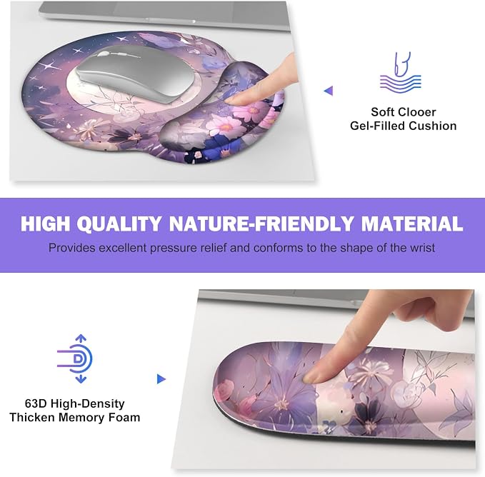 Large Desk Mat, Gaming Mouse Pad, Desk Pad Protector, XXL Mousepad + Keyboard - Image 5