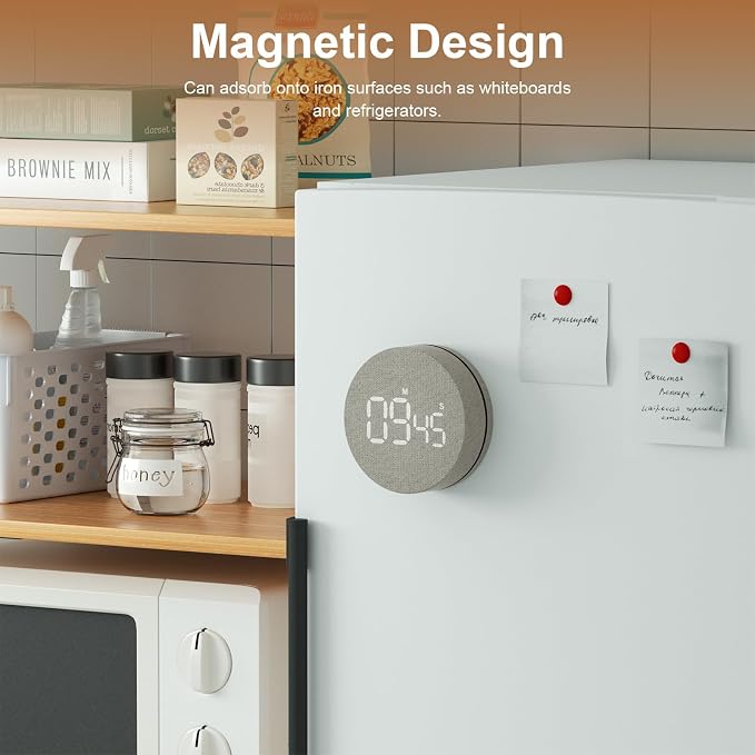AVINIA Desk Timer for Productivity Magnetic Digital Kitchen Timer Rechargeable - Image 4