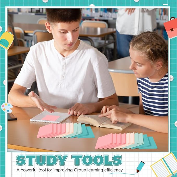 Fainne 24 Pack Sticky Notes Bulk Back to School Supplies Self Stick Note Pads Paper Memo for Office First Day of School Student Teacher Essentials (3x3inch,Fresh Color)-DeskLoop Office