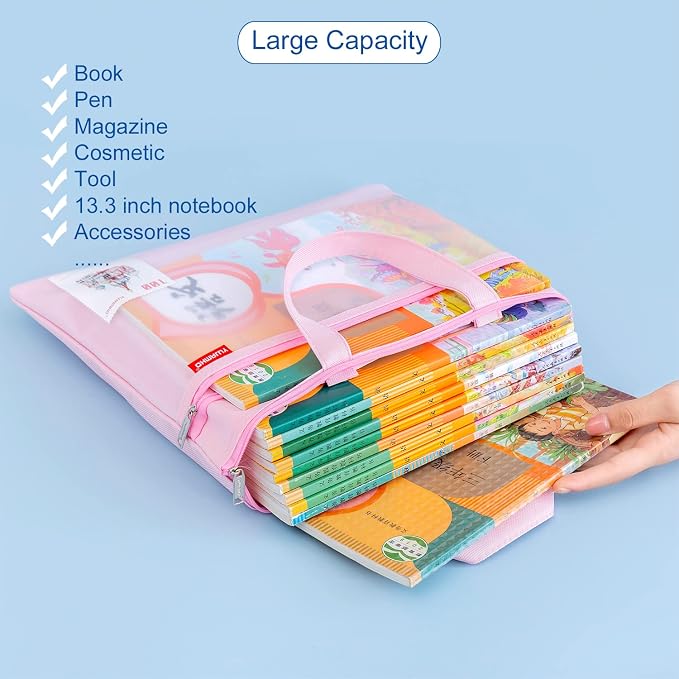 Desktop Calculator and Mesh Zipper Waterproof Pouch Bundle, 12-Digit Battery - Image 9