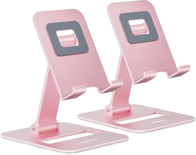 Nulaxy 2 Pack Dual Folding Cell Phone Stand, Fully Adjustable Phone Holder by Nulaxy