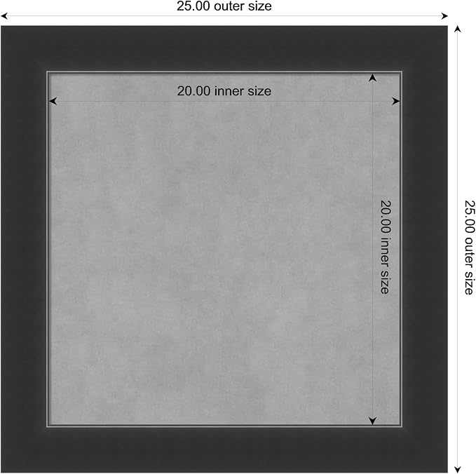 Amanti Art Black Framed Magnetic Board 25x25 Medium Vision Board - Image 4