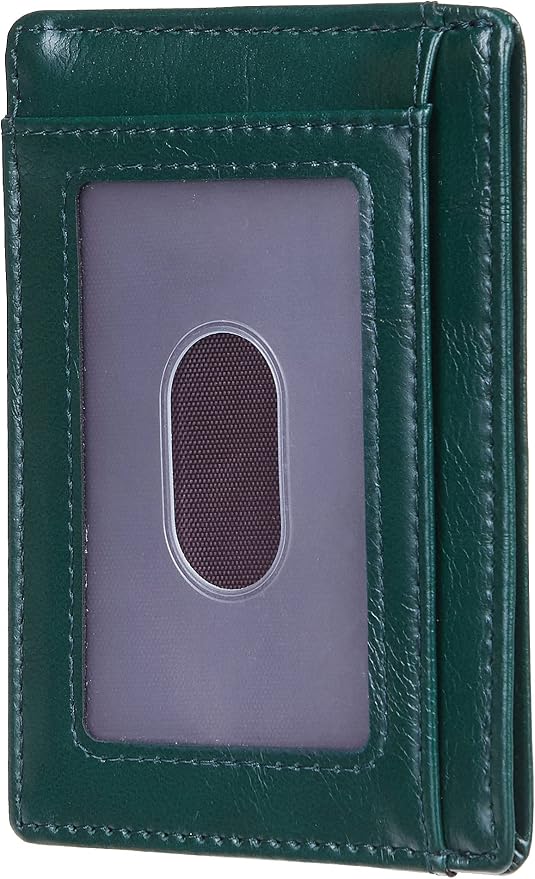 Travelambo Slim Wallet Front Pocket Minimalist Leather RFID Blocking Medium Size - Image 3
