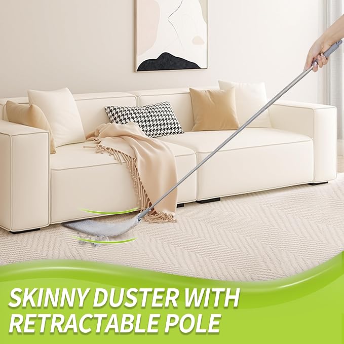 IVYROLL Duster with Extension Pole, Skinny Duster/Under Appliance Cleaning Tool - Image 3