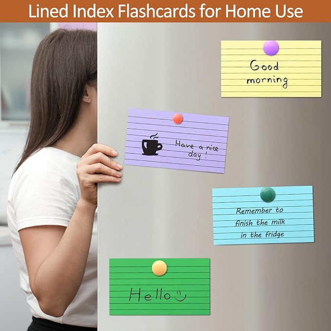 2000 Count Colored Index Cards 3x5, Lined Note Cards, Study Cards, Flash Cards - Image 6