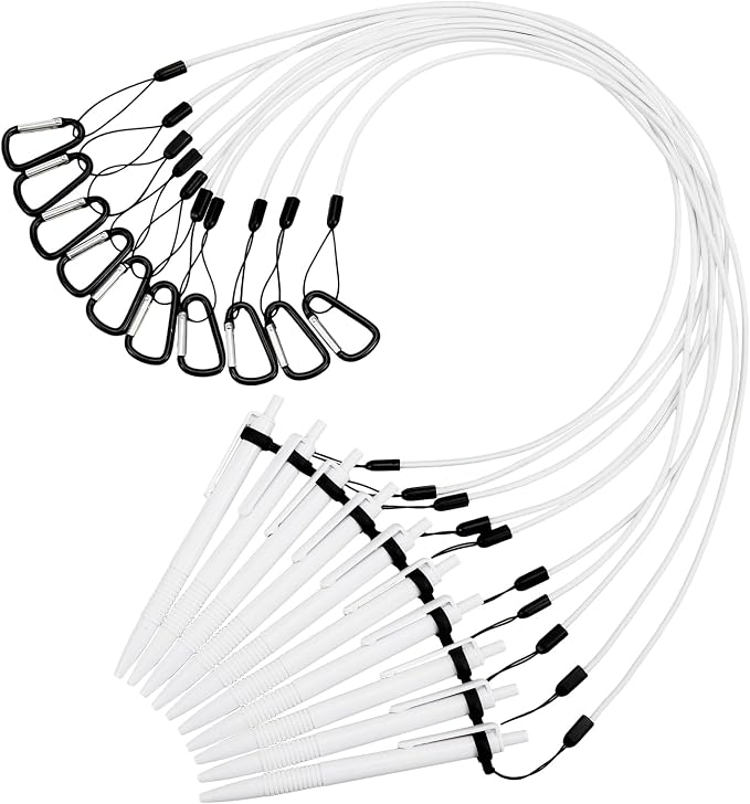 Lewtemi 10 Sets 24 Inch Pen Leash Pen Silicone Lanyard Holder by Lewtemi