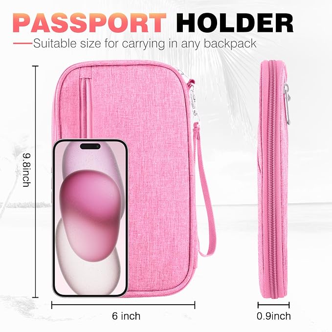 Passport Holder Family RFID Travel Document Organizer - Image 2