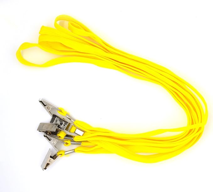 Bird Fiy 50 Pcs Cotton Lanyards Bulldog Clip 32-inch Flat Braid Neck Lanyard - Image 2