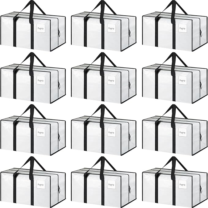 12 Pack Extra Heavy Duty Large Moving Bags by Fygrip