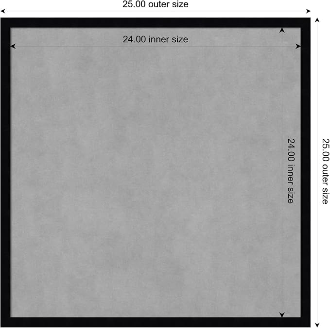 Amanti Art Black Framed Magnetic Board 25x25 Medium Vision Board - Image 4