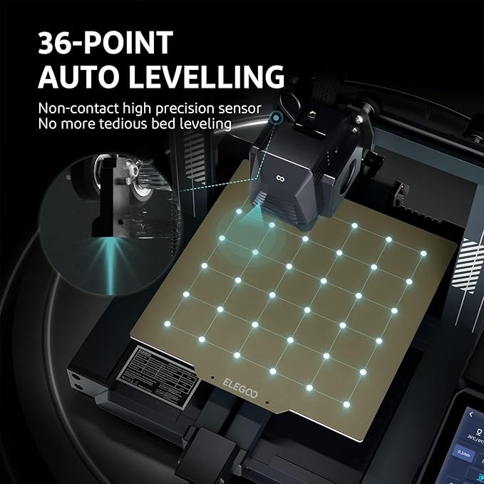 ELEGOO Neptune 3 Pro 3D Printer with Auto Bed Leveling, Dual-Gear Direct Extruder, Dual Lead Screw Drive, Removable Capacitive Screen,8.85x8.85x11in Large Printing Size-DeskLoop Office