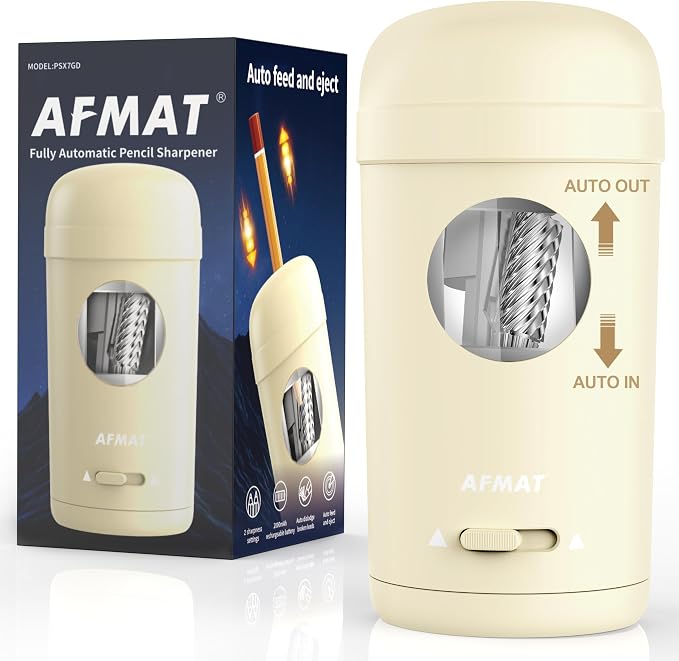 AFMAT Electric Pencil Sharpener, Fully Automatic Pencil Sharpener by AFMAT