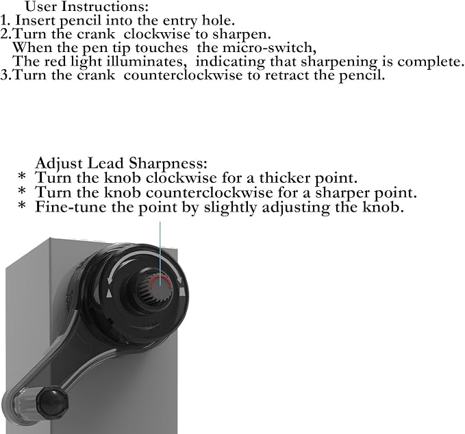 Premium Desktop Manual Pencil Sharpener, Desk Mount Design - Image 7