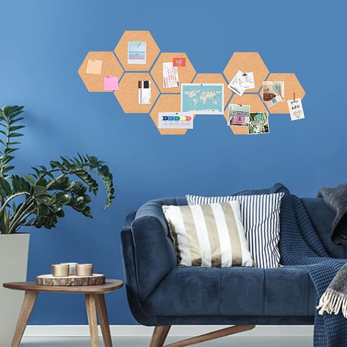 10 Pack Cork Bulletin Board Hexagon - Image 6