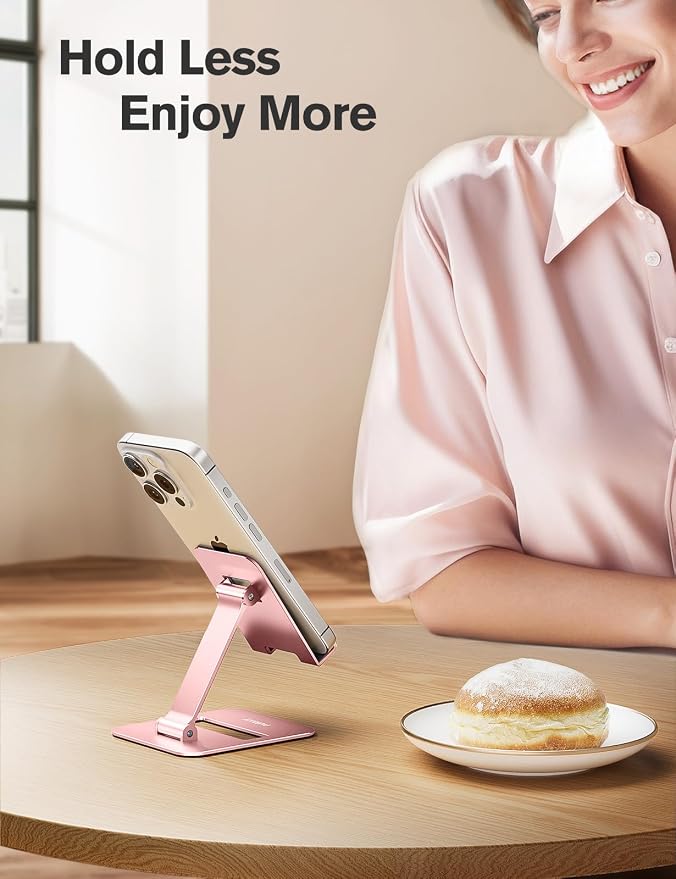Nulaxy 2 Pack Dual Folding Cell Phone Stand, Fully Adjustable Phone Holder - Image 4
