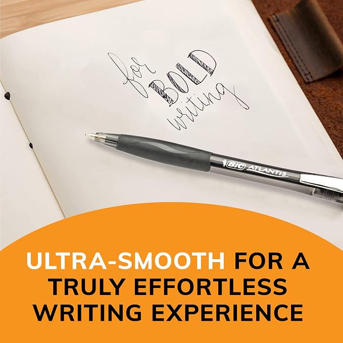 BIC Black Ballpoint Pens, Medium Point 1.0mm | Retractable | Ultra Smooth - Image 5