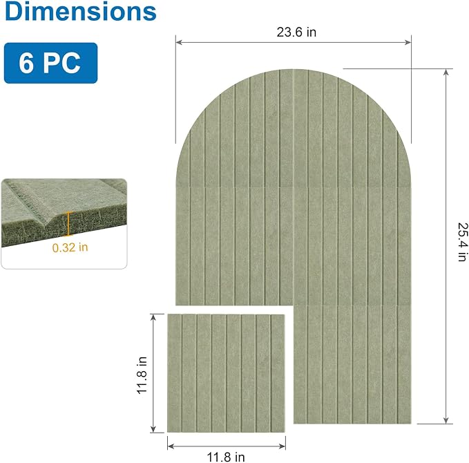 Large Arched Felt Bulletin Board, Sized 36" x 24" - Image 2