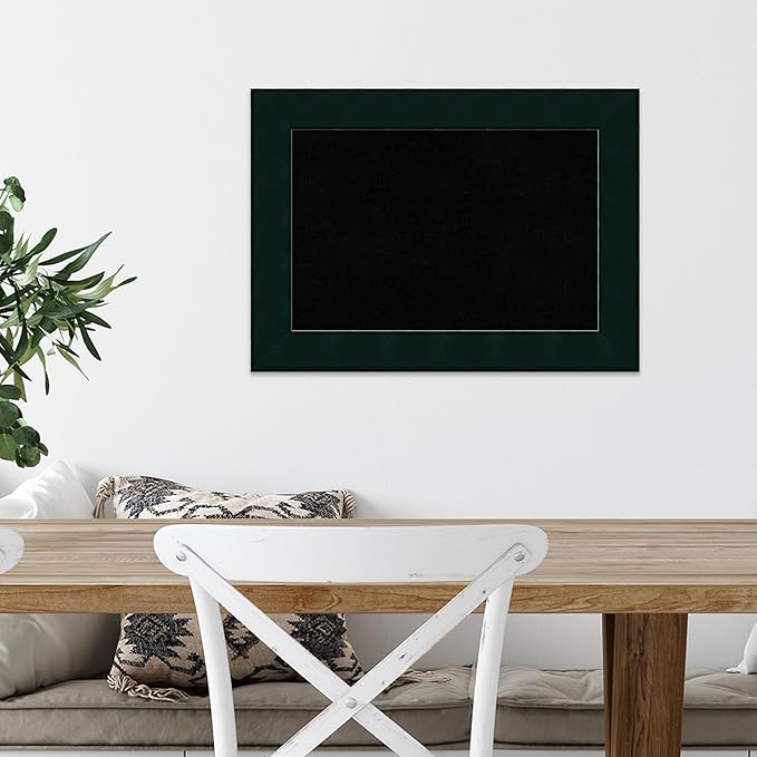 Amanti Art Black Cork Board for Wall, 16x22 Vision Board with Black Wood Frame, Small Corkboard Office Decor for Home Organization, Modern Corkboard Pinboard to Display Items for Home Organization in-DeskLoop Office