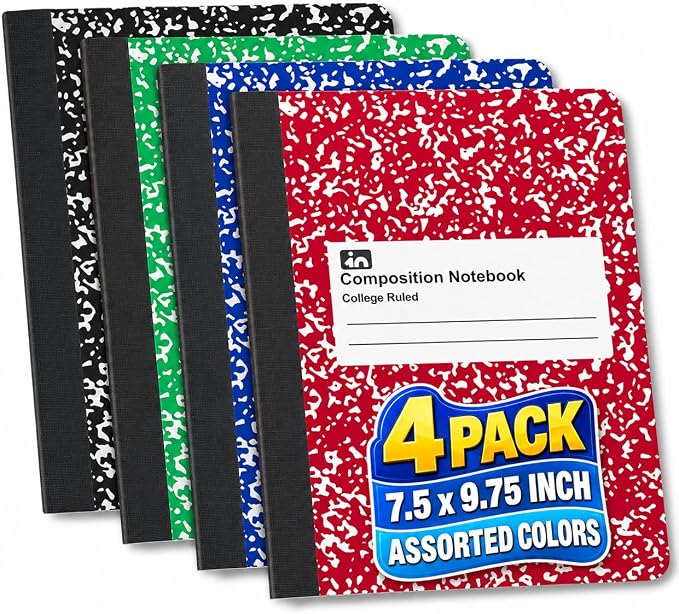 1InTheOffice Composition Notebooks College Ruled, Composition Book, College by 1InTheOffice
