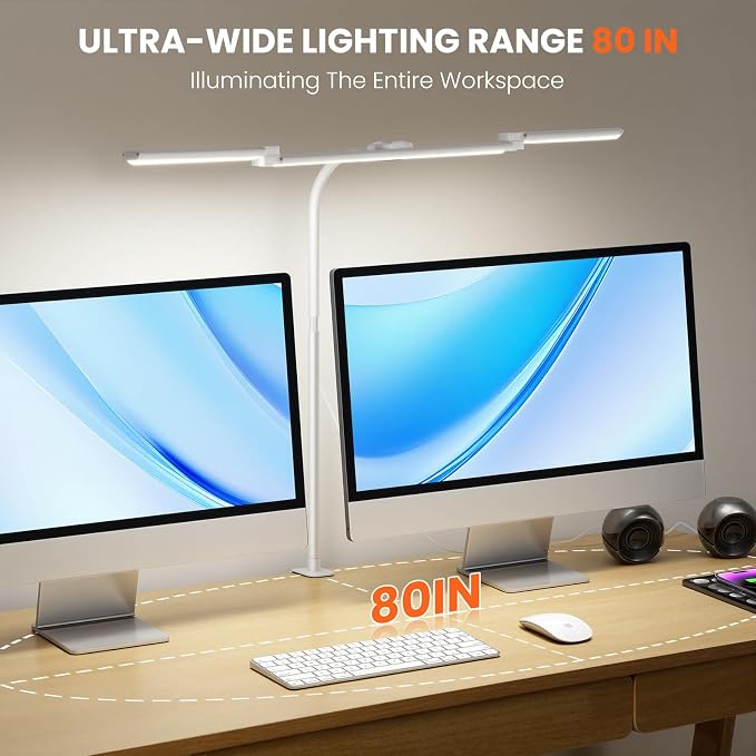 LED Desk Lamp for Office Home, 3 Light Bar Adjustable Desk Light - Image 7