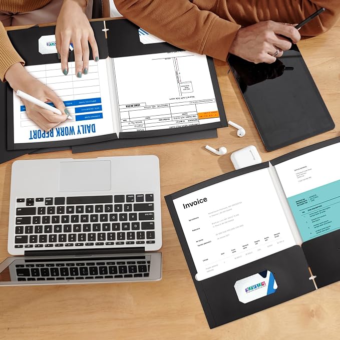 BIBRADAA® 50 Black Folders - Image 5