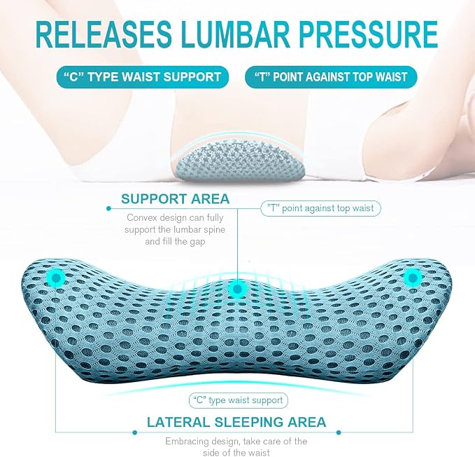 Lumbar Support Pillow for Office Chair, Memory Foam Lumbar Pillow for Lower - Image 2