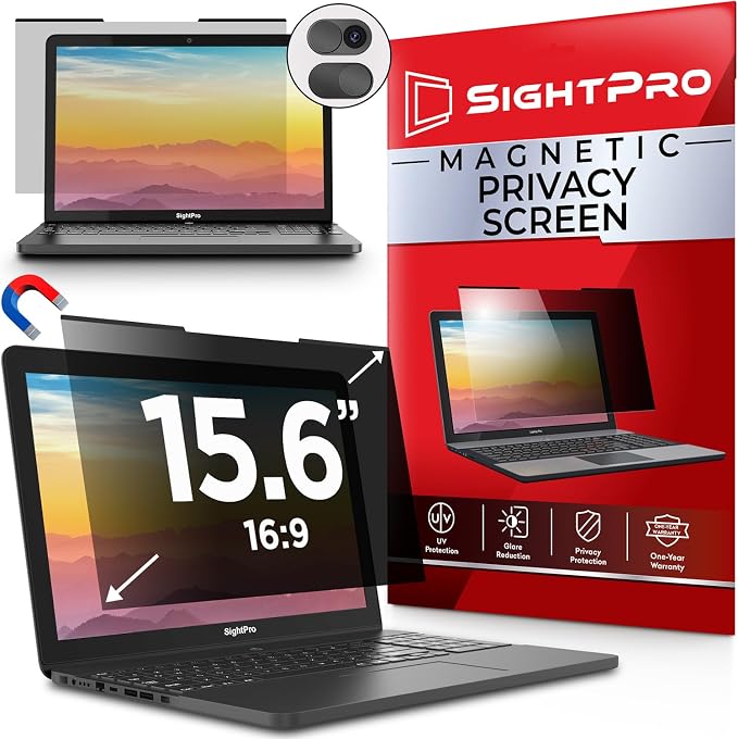 SightPro Magnetic Laptop Privacy Screen 15.6 Inch 16:9 by SightPro