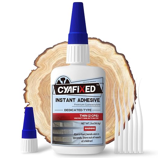 CYAFIXED Professional Grade Cyanoacrylate Super Glue, Super Thin Viscosity CA by CYAFIXEDSUPERGLUE