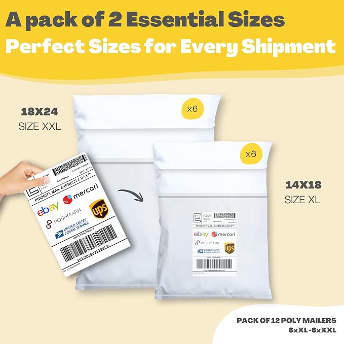 Shipping Bags with Label Pouch - Image 2