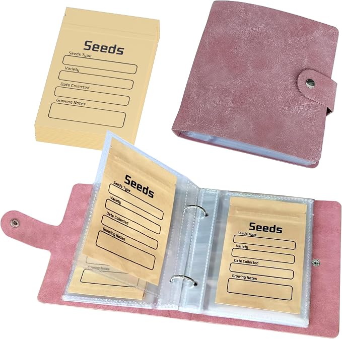 Seed Organizer Binder with 50 PCS Resealable Seed Envelopes by Unknown