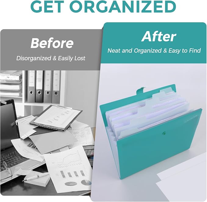 SKYDUE 7-Pocket Expanding File Folder, Professional Accordion Document Organizer - Image 7